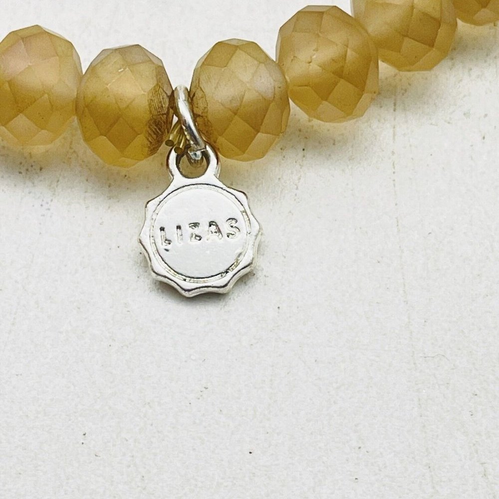 LIZAS Pink Beaded Stretch Bracelet Silver Tone Faceted Classic Career Cosplay - Picture 2 of 7